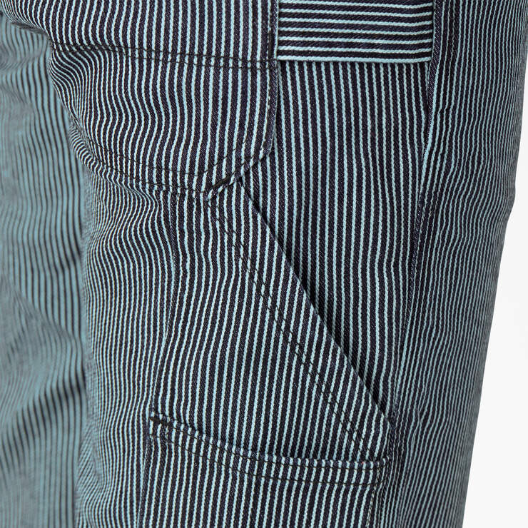 Women's FLEX Relaxed Fit Hickory Stripe Carpenter Pants - Rinsed Hickory Stripe (RHS) image number 8