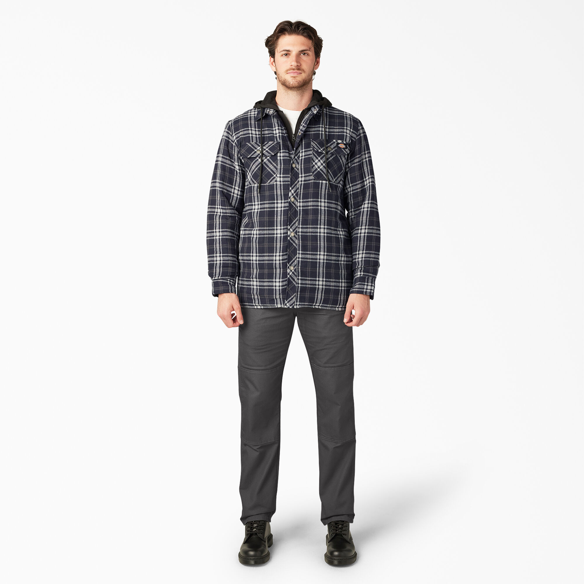 Flannel Hooded Shirt Jacket | Men's Outerwear | Dickies