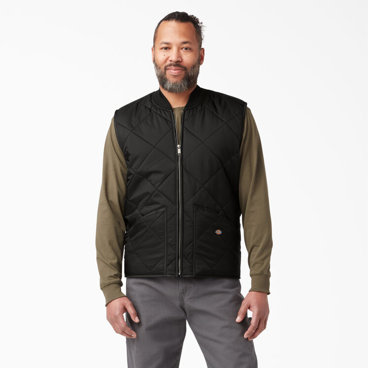 Diamond Quilted Vest - Black &#40;BK&#41;