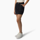 Jupe menuisier &agrave; taille haute pour femmes - Black &#40;BKX&#41;