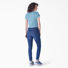 T-shirt &agrave; encolure en V et manches courtes pour femmes - Dusty Blue &#40;DL&#41;