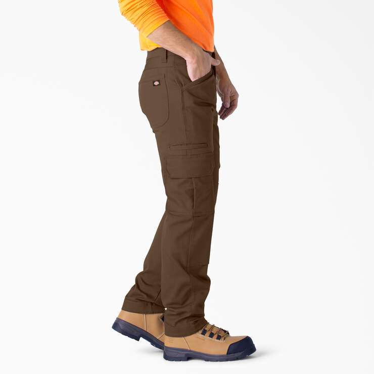 FLEX DuraTech Relaxed Fit Duck Cargo Pants - Timber Brown (TB) image number 4