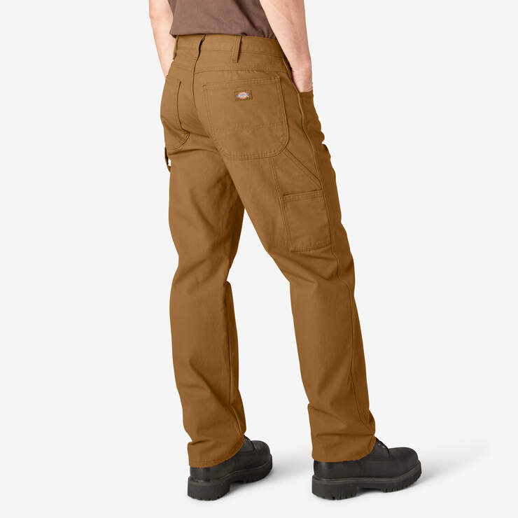 Relaxed Fit Heavyweight Duck Carpenter Pants - Rinsed Brown Duck (RBD) image number 4