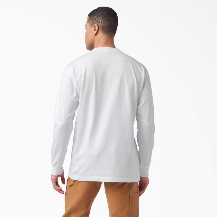 T-shirt imprimé avec logo tricolore à manches longues - White (WH) numéro de l’image 2
