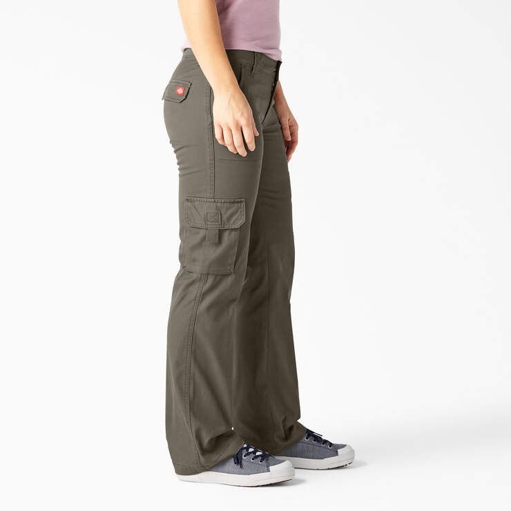 Pantalon cargo décontracté pour femmes - Rinsed Green Leaf (RGE) numéro de l’image 4