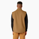 Gilet doubl&eacute; en molleton &agrave; poil long et toile de coutil - Rinsed Brown Duck &#40;RBD&#41;