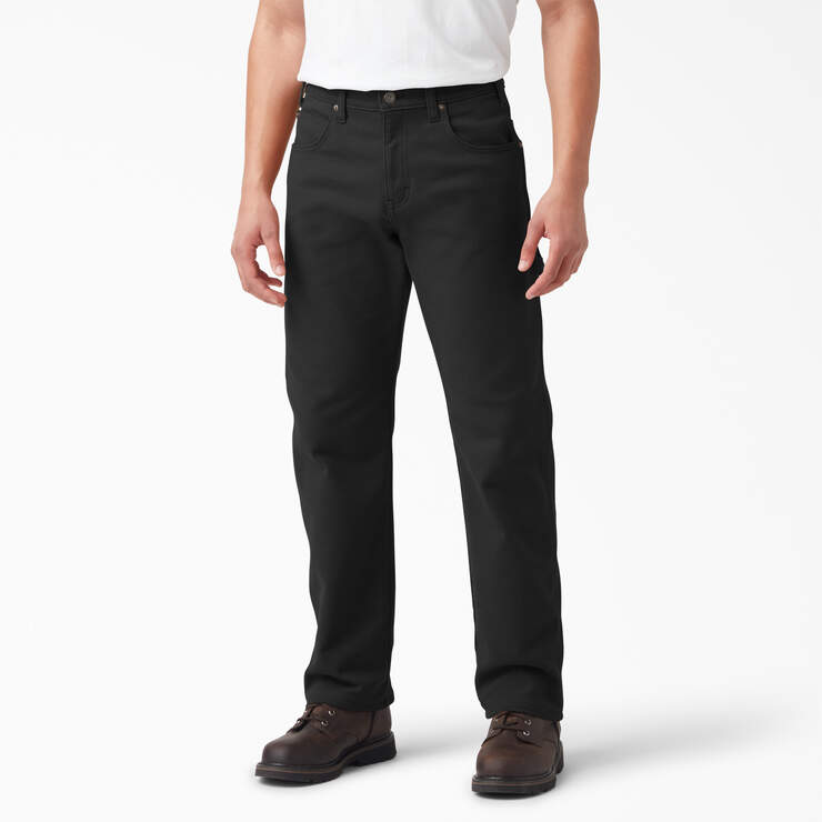 Pantalon menuisier en coutil doublé de coupe standard FLEX - Rinsed Black (RBK) numéro de l’image 1