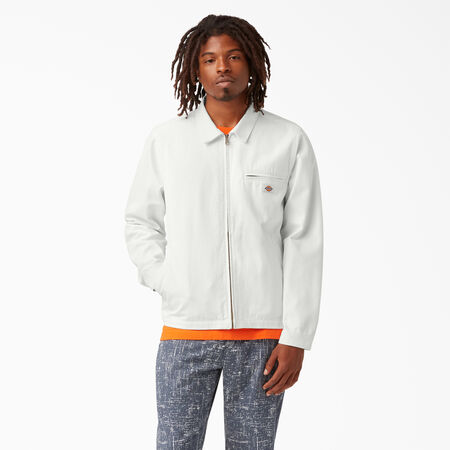 Blouson Eisenhower en coutil non doubl&eacute; d&eacute;lav&eacute; pierre - Stonewashed Cloud &#40;S2C&#41;