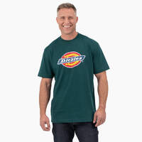 T-shirt imprimé avec logo tricolore à manches courtes - Forest Green (FT)