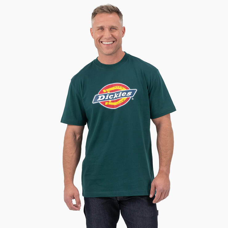 T-shirt imprimé avec logo tricolore à manches courtes - Forest Green (FT) numéro de l’image 1