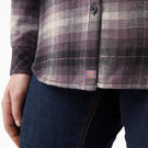 Chemise en flanelle &agrave; manches longues et &agrave; motif tartan pour femmes - Dusty Purple Highland Plaid &#40;B2X&#41;
