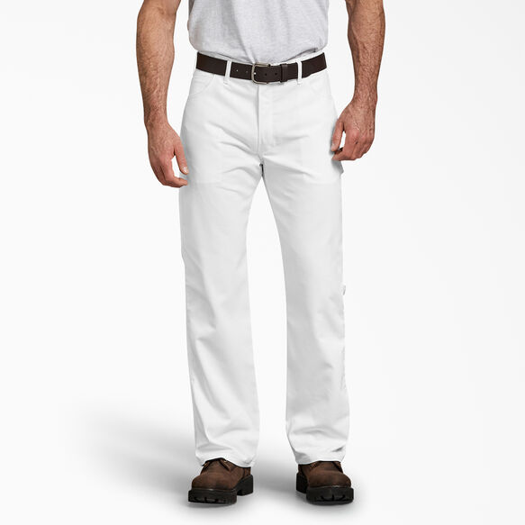 Pantalon de peintre FLEX &agrave; jambe droite et coupe d&eacute;contract&eacute;e - White &#40;WH&#41;