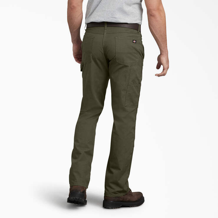 Dickies Carpenter Pants 42x32 Canvas Olive Green Distressed Work