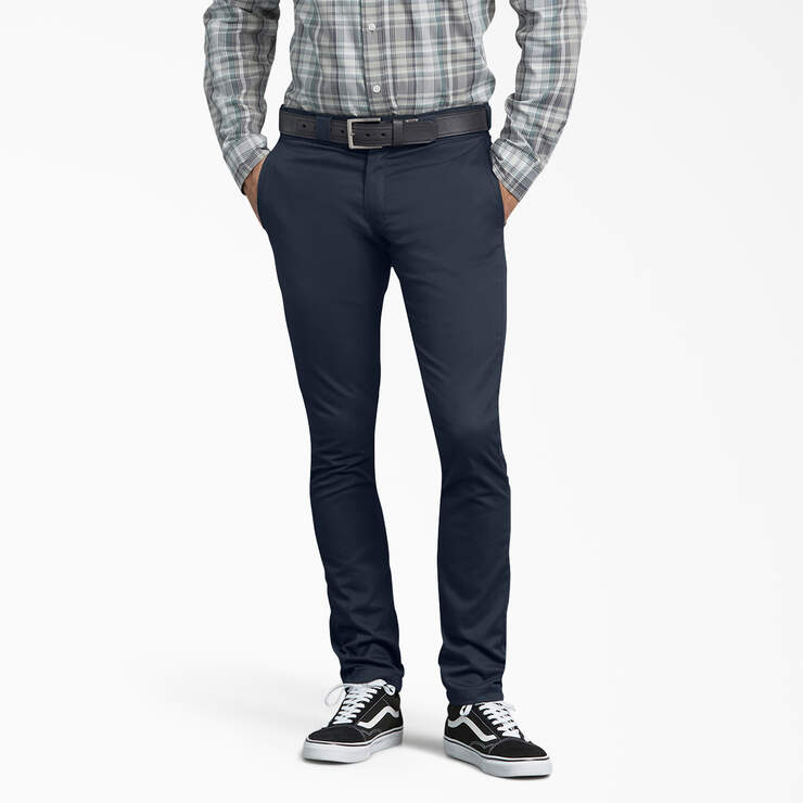 Skinny Fit Work Pants - Dark Navy (DN) image number 1