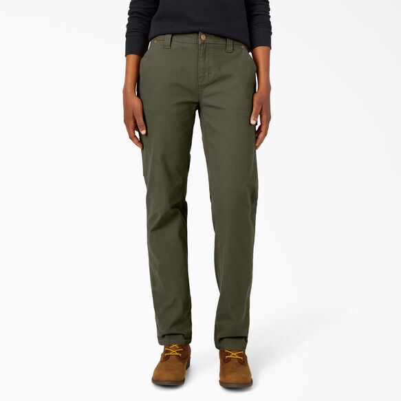Women&rsquo;s Duck Carpenter Pants - Rinsed Moss Green &#40;RMS&#41;