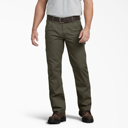 FLEX Regular Fit Straight Leg Tough Max&trade; Ripstop Carpenter Pant - Rinsed Moss Green &#40;RMS&#41;