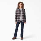 Chemise en flanelle &agrave; manches longues et &agrave; motif tartan pour femmes - Dusty Purple Highland Plaid &#40;B2X&#41;