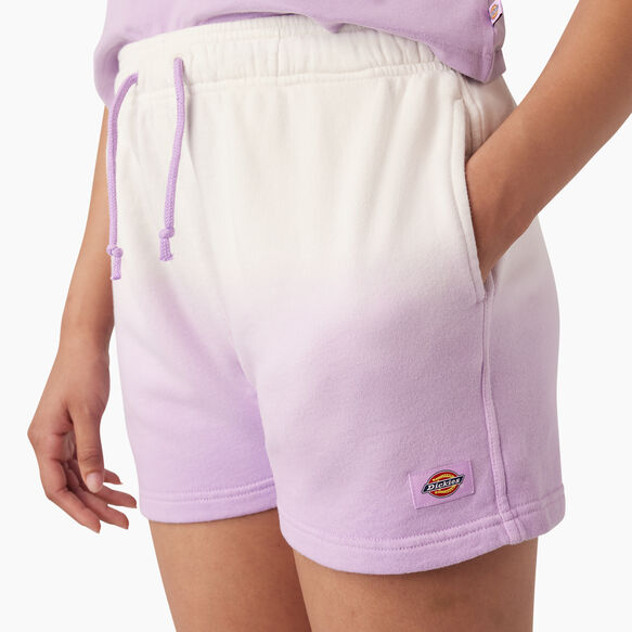 Women&#39;s Ombre Knit Shorts, 3&quot; - Cloud/Purple Rose Dip Dye &#40;CUD&#41;