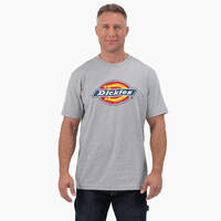 Short Sleeve Tri-Color Logo Graphic T-Shirt - Heather Gray (HG)