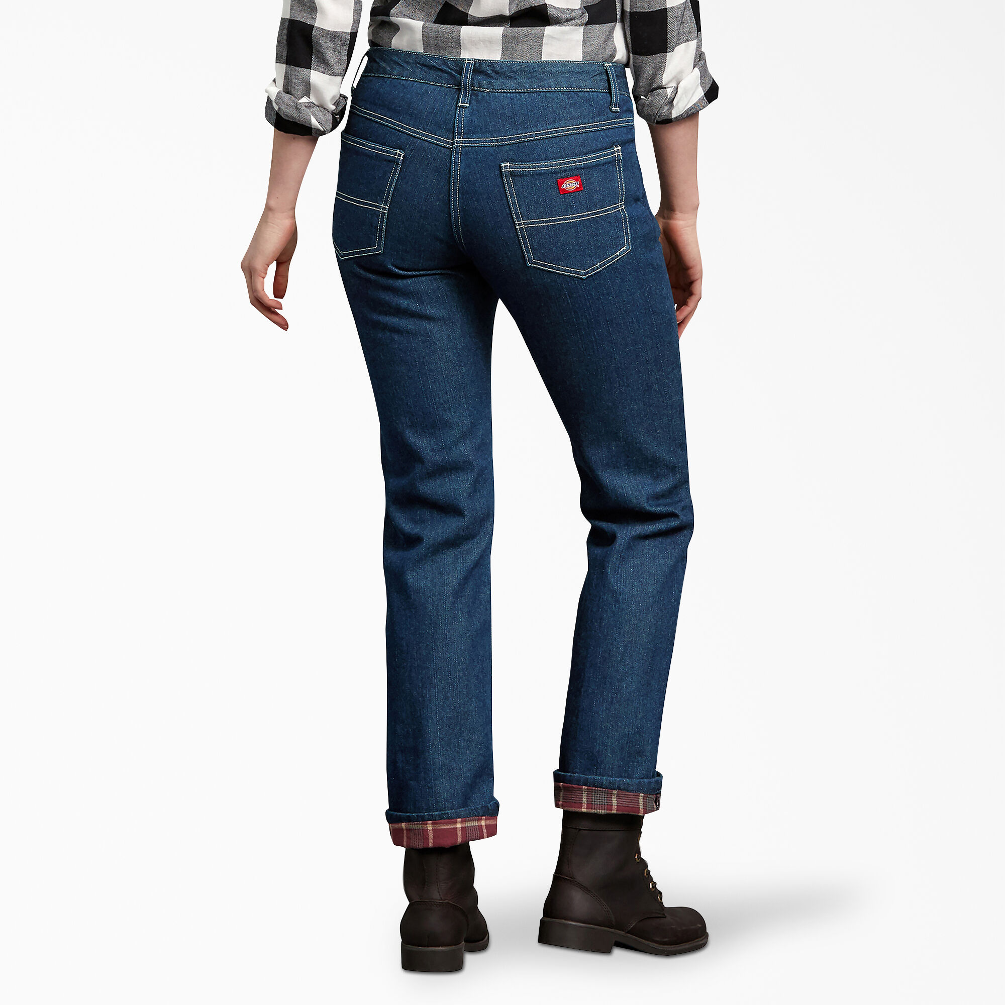 Flannel lined jeans top