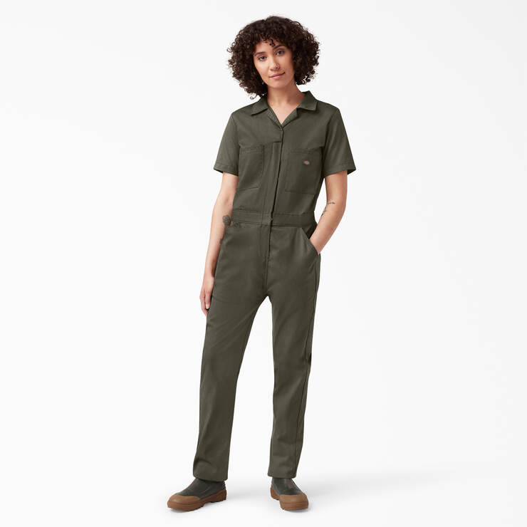 Women's FLEX Cooling Short Sleeve Coveralls - Moss Green (MS) image number 5