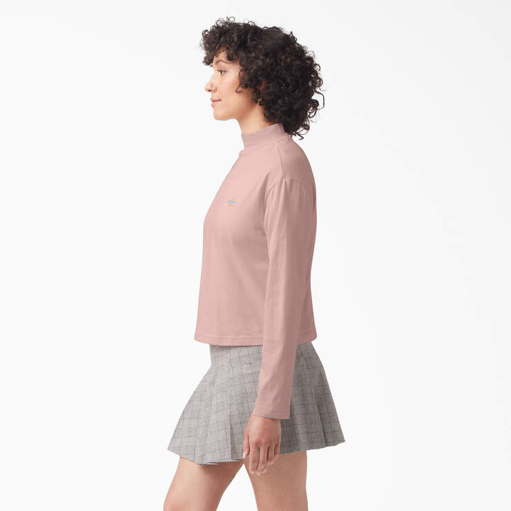 Women's Mapleton High Neck Long Sleeve T-Shirt - Light Pink (BPI) image number 3