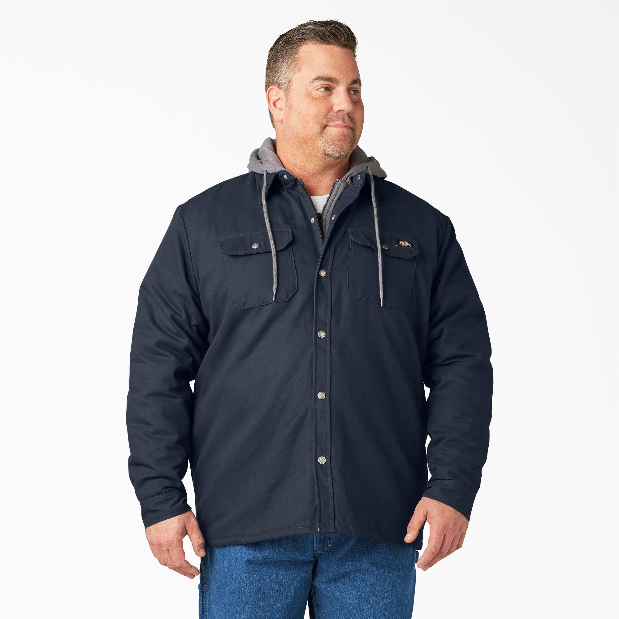Men s Water Repellent Duck Hooded Shirt Jacket Dickies Canada
