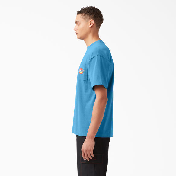 T-shirt &agrave; poche avec logo sur la poitrine - Bright Cobalt &#40;B2T&#41;