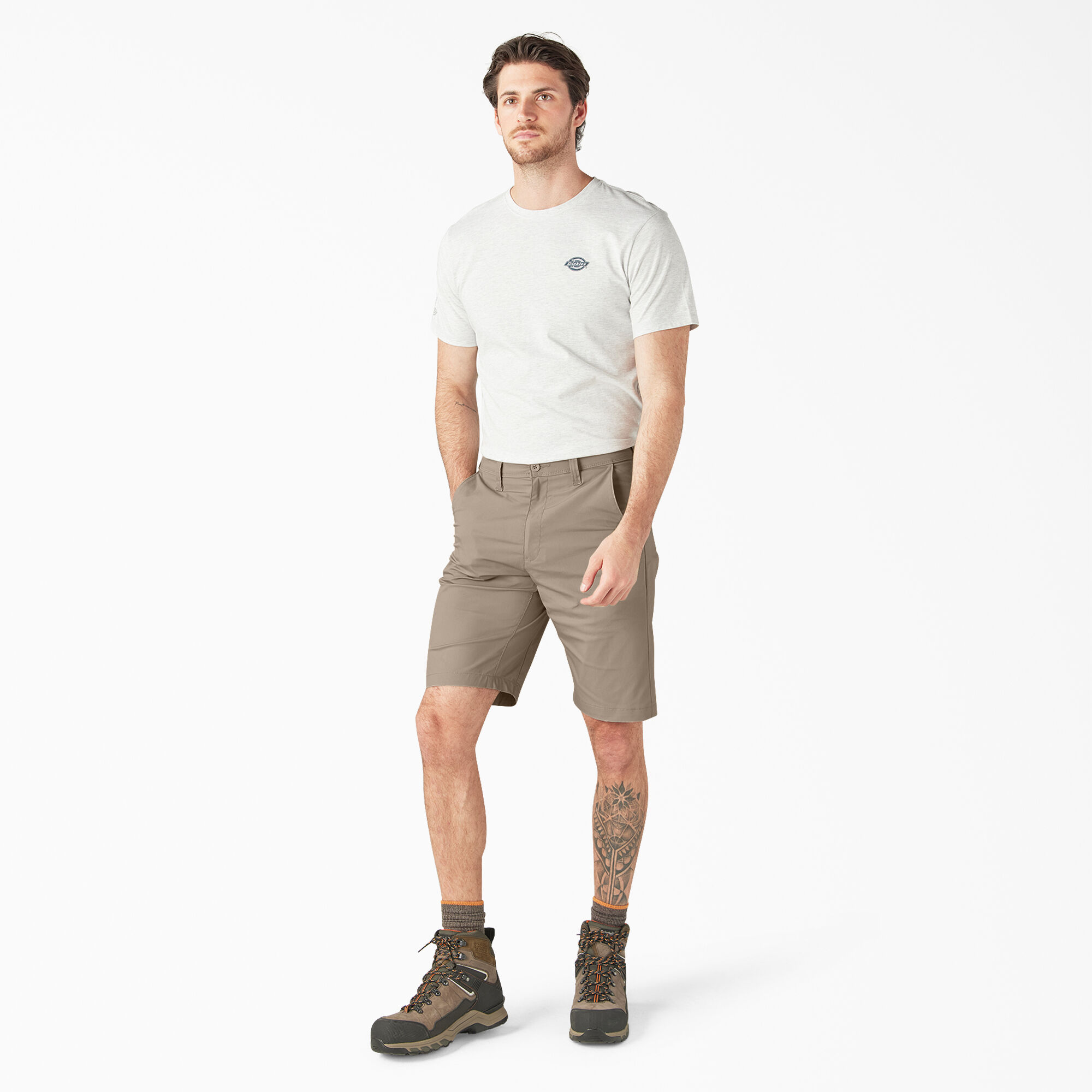 Khaki utility shorts discount