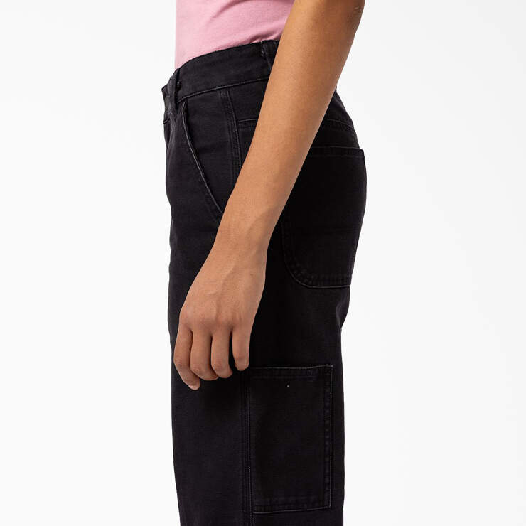 Pantalon en coutil de coupe standard pour femmes - Stonewashed Black (SBK) numéro de l’image 5