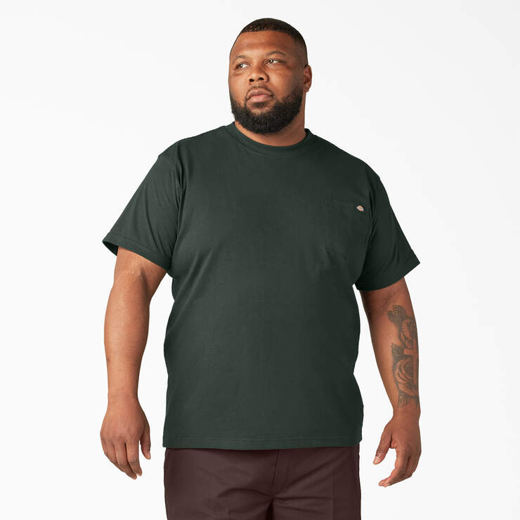 Heavyweight Short Sleeve Pocket T-Shirt - Hunter Green (GH) image number 5