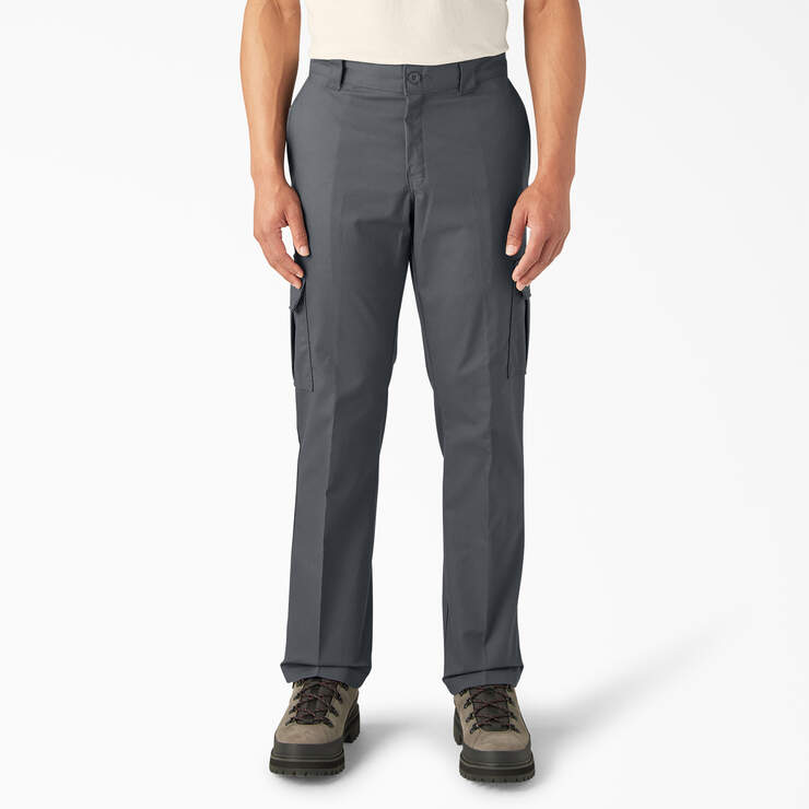 FLEX Regular Fit Cargo Pants - Charcoal Gray (CH) image number 1