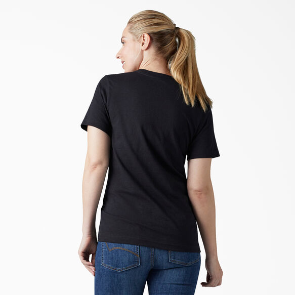 T-shirt en coton avec logo classique pour femmes - Black &#40;KBK&#41;