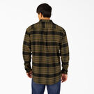 FLEX Long Sleeve Flannel Shirt - Military Green Black Plaid &#40;MPB&#41;
