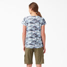 Women&#39;s Short Sleeve V-Neck T-Shirt - Flint Blue Camo &#40;F2C&#41;