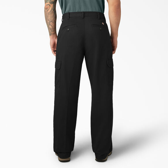 Pantalon cargo ample &agrave; jambe droite - Rinsed Black &#40;RBK&#41;