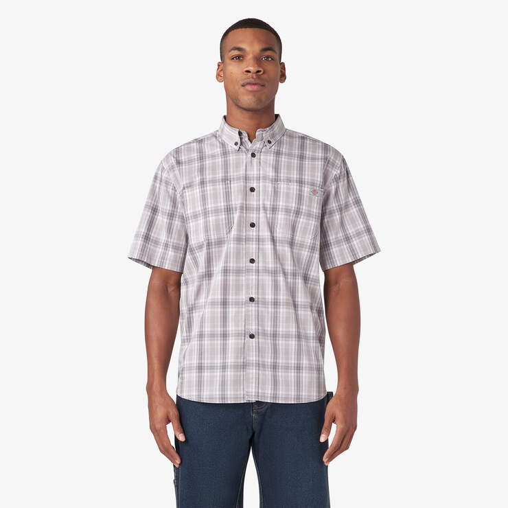 Short Sleeve Woven Shirt - Alloy Plaid (YPA) image number 1