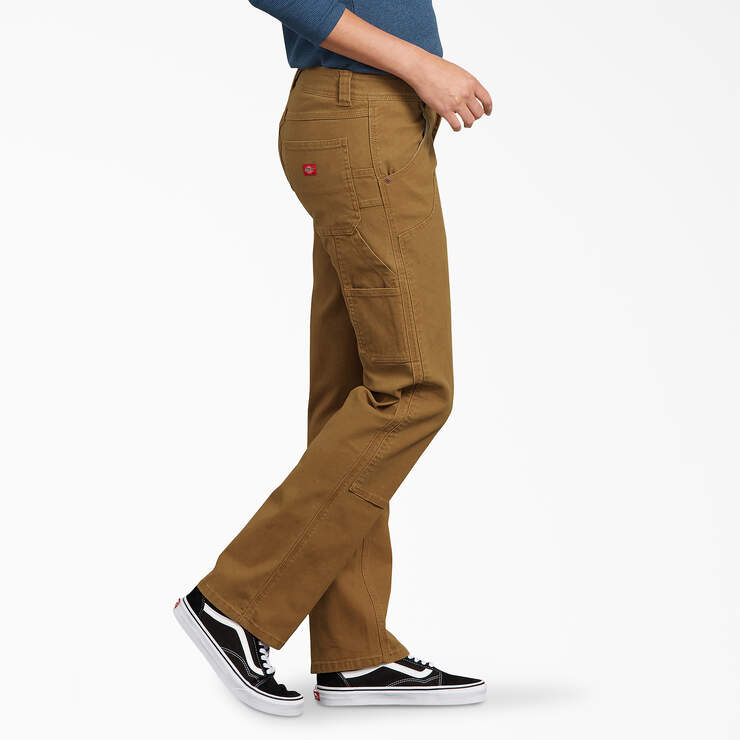 Pantalon menuisier en coutil de coupe décontractée FLEX pour femmes - Rinsed Brown Duck (RBD) numéro de l’image 3