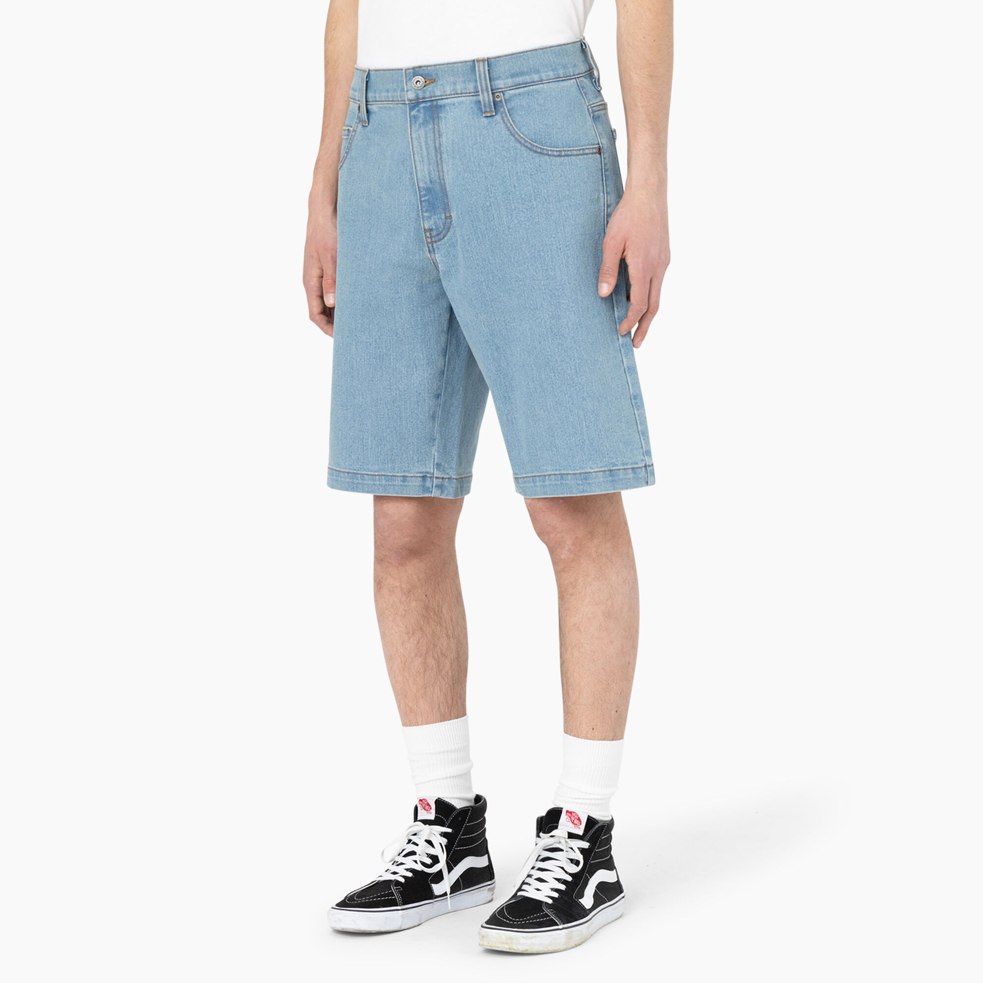 Mens loose fit denim shorts cheap