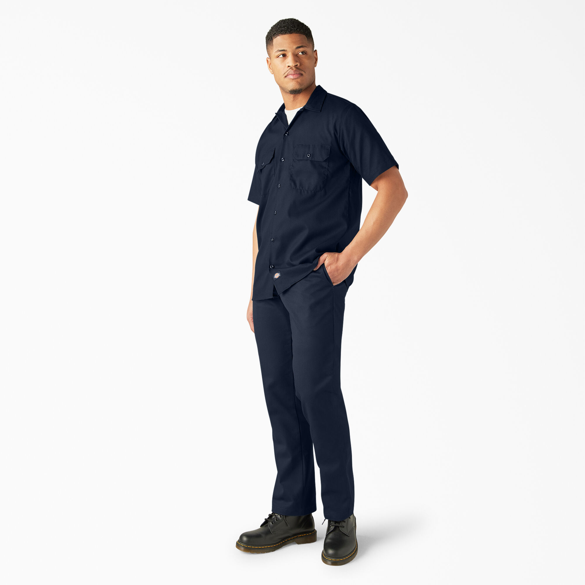 Chemise de travail a manches courtes en tissu souple FLEX de coupe decontractee pour hommes Dickies Canada