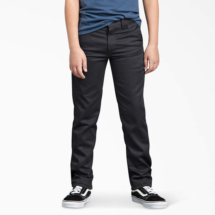 Boys' FLEX Skinny Fit Pants, 4-20 - Black (BK) image number 1