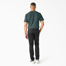Skinny Fit Straight Leg Double Knee Work Pants - Black &#40;BK&#41;