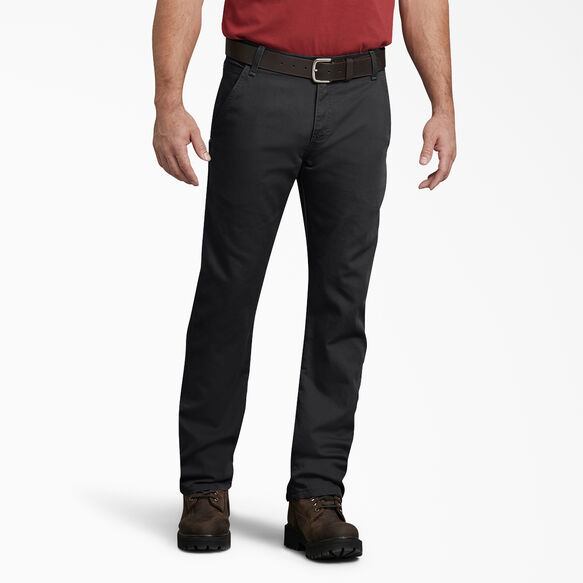 Pantalon menuisier standard en coutil &agrave; jambe droite - Stonewashed Black &#40;SBK&#41;