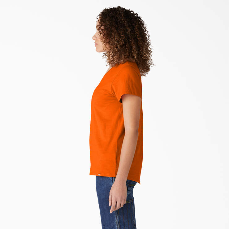 Women's Short Sleeve V-Neck T-Shirt - Scarlet Ibis (S2S) image number 3