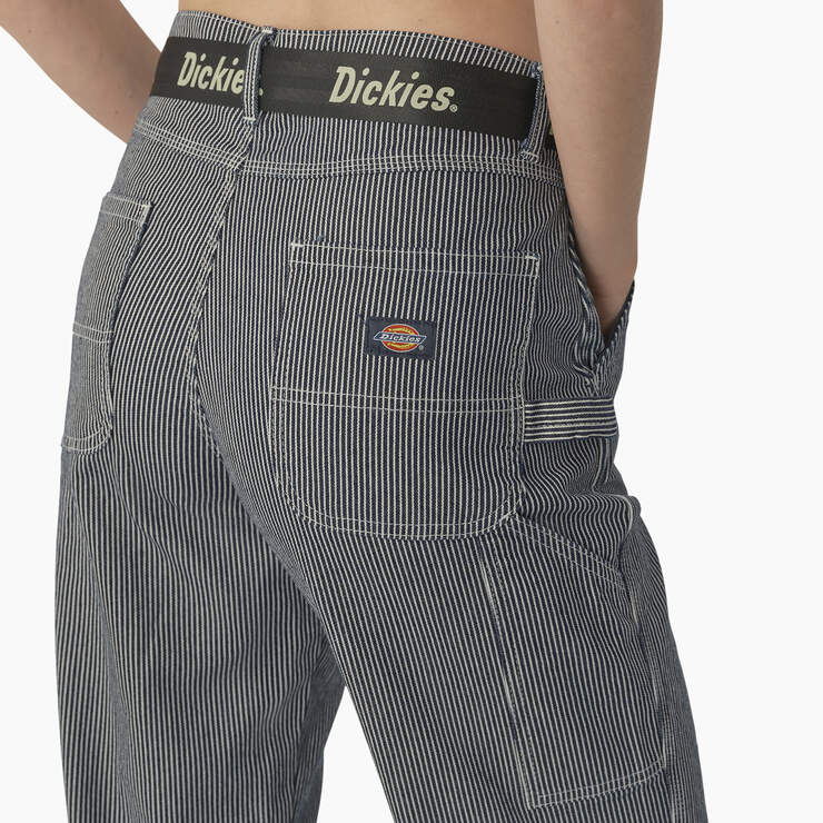 Women's Relaxed Fit Carpenter Pants - Hickory Stripe (HS) image number 8
