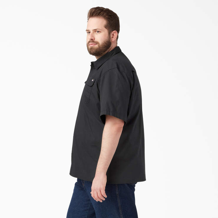 Short Sleeve Ripstop Work Shirt - Rinsed Black (RBK) image number 5