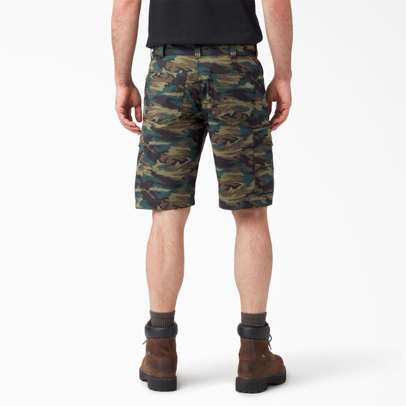 FLEX Cooling Regular Fit Cargo Shorts, 11&quot; - Hunter Green Camo &#40;H2C&#41;