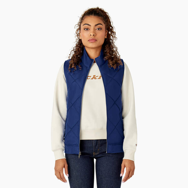 Women's Quilted Vest - Surf Blue (FL) image number 1