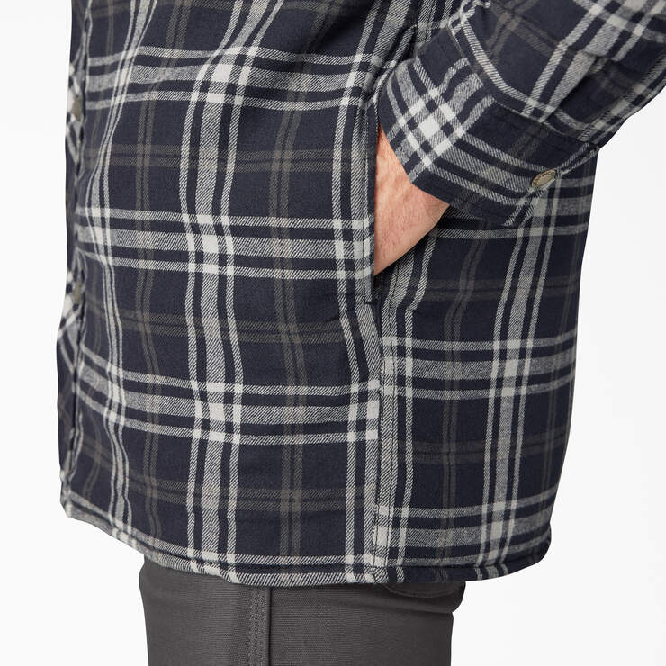 Veste-chemise piquée emblématique à capuchon, coupe décontractée - Black/Charcoal Plaid (WBC) numéro de l’image 10