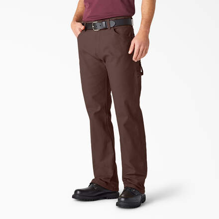 Pantalon menuisier de coupe décontractée en coutil épais